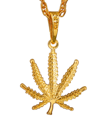 Widmann SRL Ketting Marijuana- cannabis goud