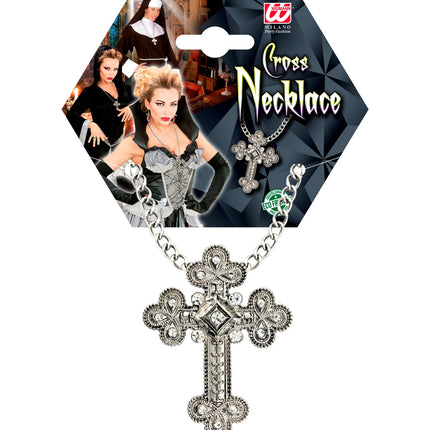 Widmann SRL Ketting met kruis zilver gothic