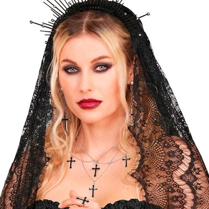 Widmann SRL Ketting met kruisen zwart Timo