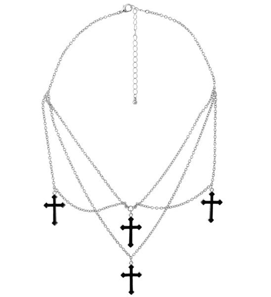 Widmann SRL Ketting met kruisen zwart Timo
