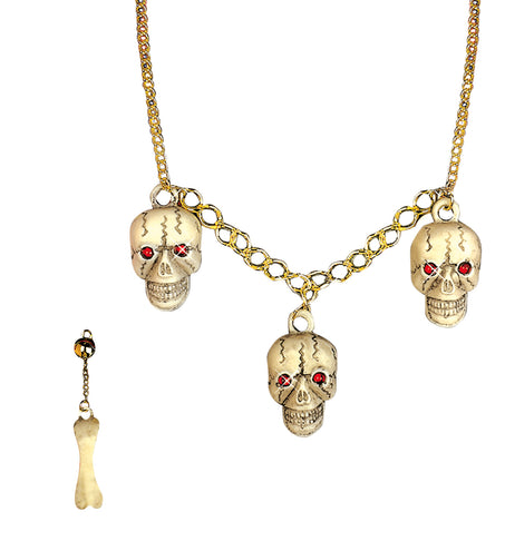 Widmann SRL Ketting met schedels en oorbellen