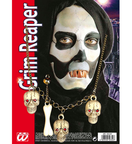 Widmann SRL Ketting met schedels en oorbellen