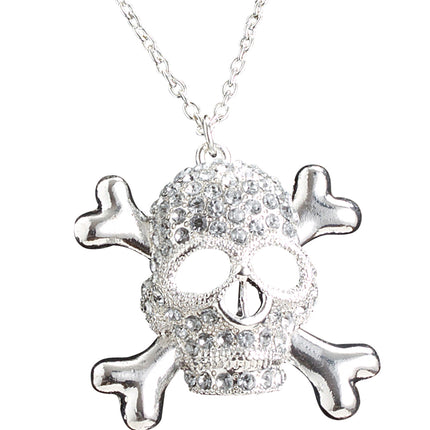 Widmann SRL Ketting piraat strass met doodskop