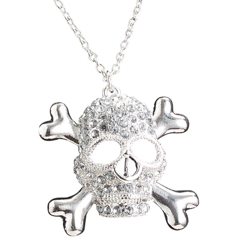 Widmann SRL Ketting piraat strass met doodskop