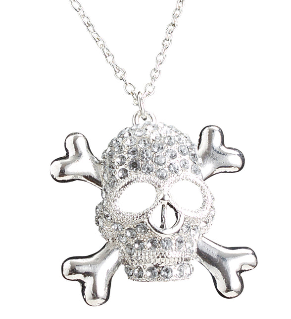 Widmann SRL Ketting piraat strass met doodskop