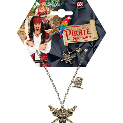 Widmann SRL Ketting piraten zwaard/vlag