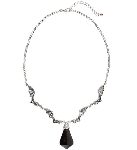 Widmann SRL Ketting vleermuis met zwarte steen