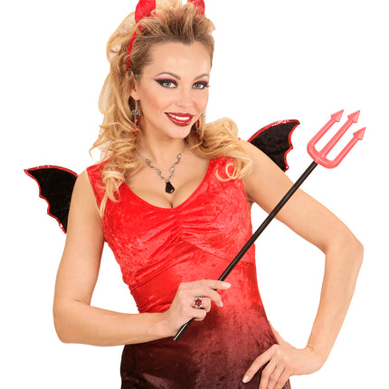 Widmann SRL Ketting vleermuis met zwarte steen