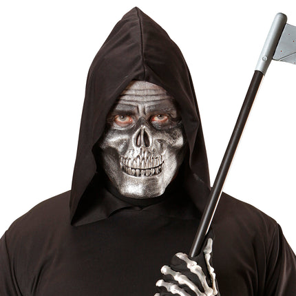 Widmann SRL Kin masker schedel skelet metallic zilver