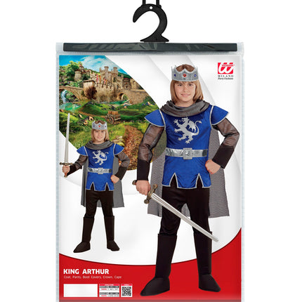 Widmann SRL King Arthur kostuum blauw kinderen