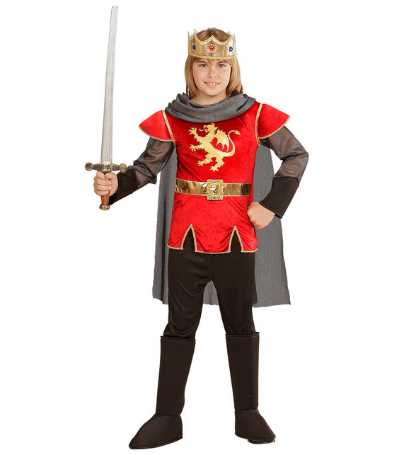 Widmann SRL King Arthur kostuum rood kinderen