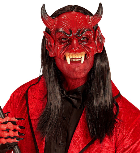 Widmann SRL Kinloos masker duivel rood