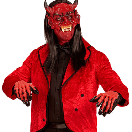 Widmann SRL Kinloos masker duivel rood