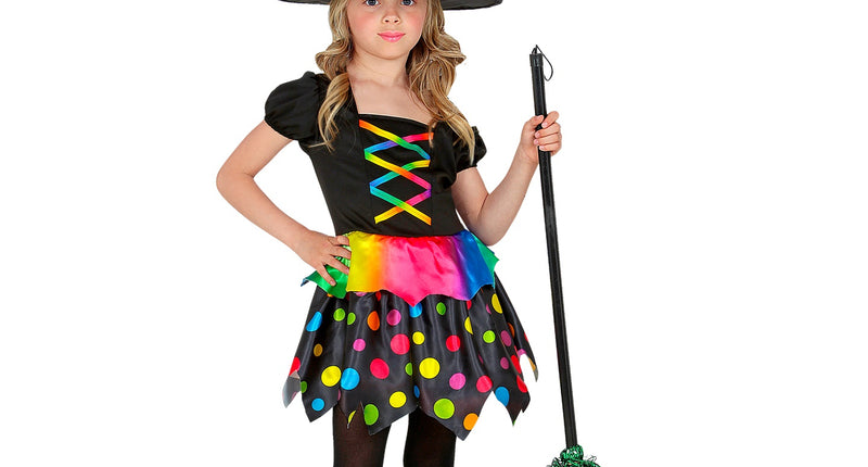 Widmann SRL Kleurrijke heksenjurk kinderen