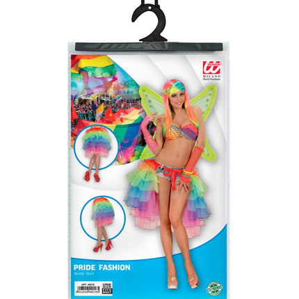 Widmann SRL Kleurrijke omslag rok in regenboogkleuren