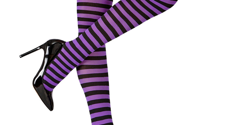 Widmann SRL Kniekous heks zwart paars vleermuis