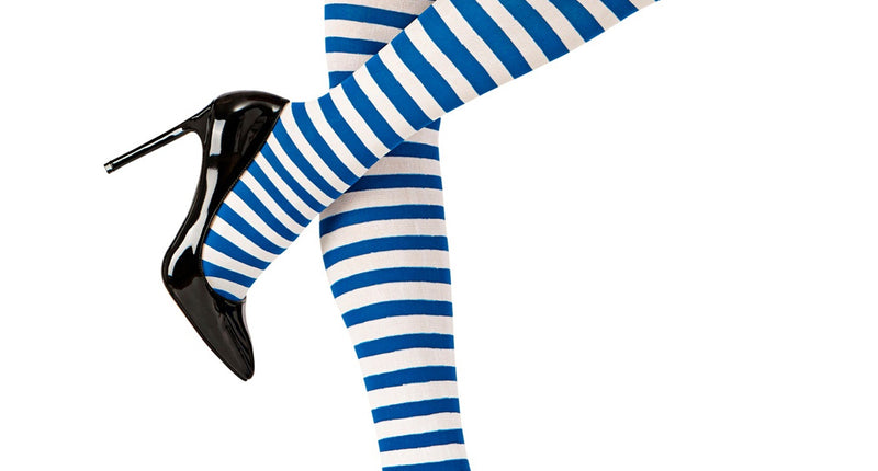 Widmann SRL Kniekousen blauw wit gestreept