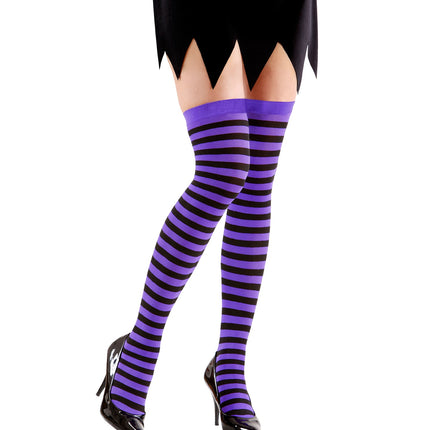 Widmann SRL Kniekousen Gestreept XL Neon Paars