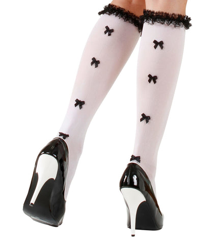 Widmann SRL Kniekousen wit kamermeisje