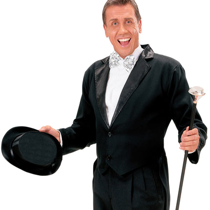 Widmann SRL Knipperende zilveren strikjes voor party's