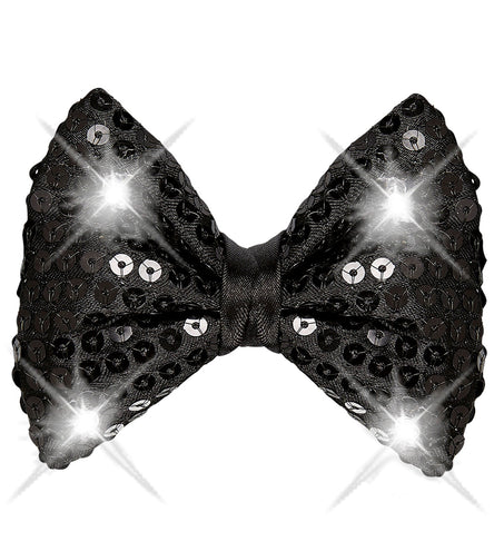 Widmann SRL Knipperende zwarte strikjes voor party's