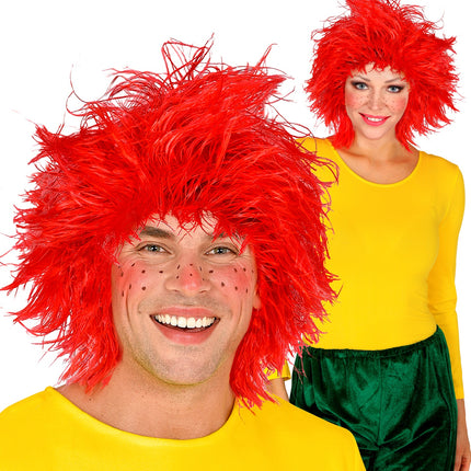 Widmann SRL Kobold kabouter pruik rood