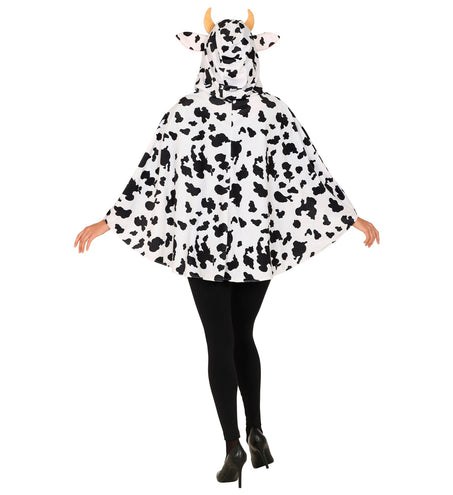 Widmann SRL Koeien poncho met muts volwassenen