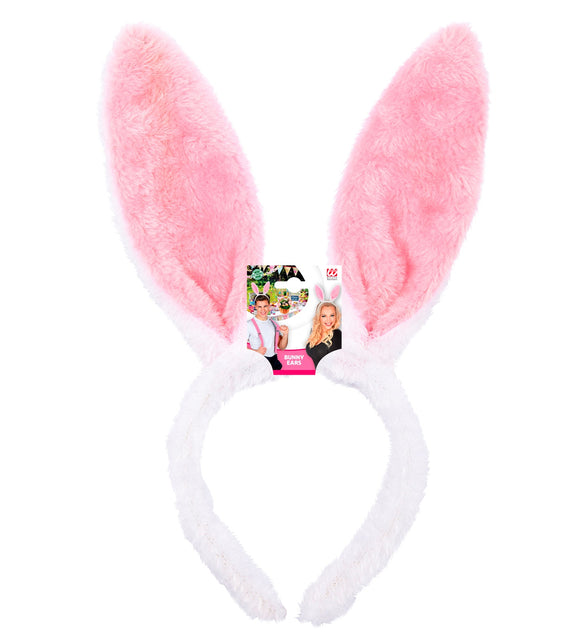 Widmann SRL Konijnen oren roze wit