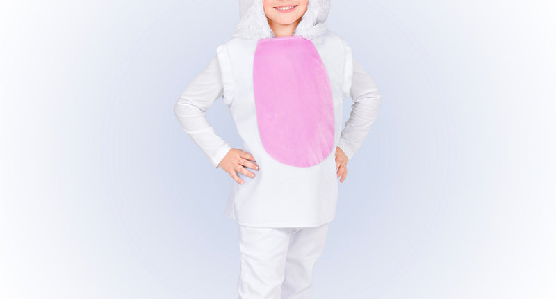 Widmann SRL Konijnen pak kind bunny wit roze