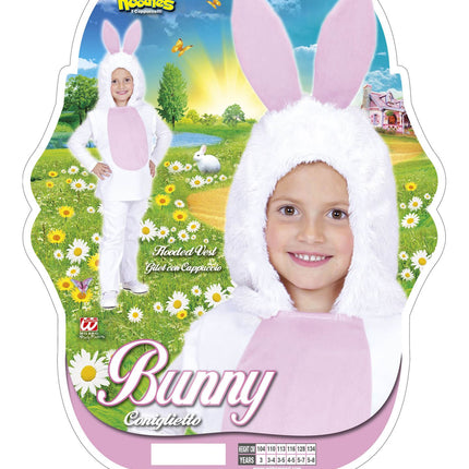 Widmann SRL Konijnen pak kind bunny wit roze