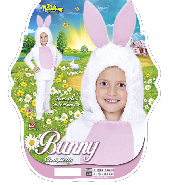 Widmann SRL Konijnen pak kind bunny wit roze