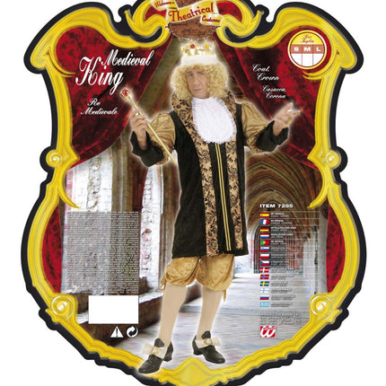 Widmann SRL Koning kostuum middeleeuwen Barry