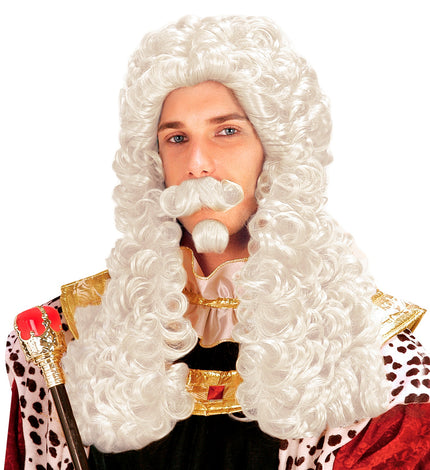Widmann SRL Koning pruik Francois wit