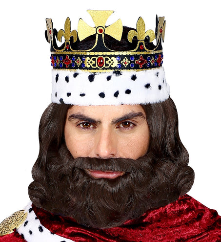 Widmann SRL Koning pruik met baard