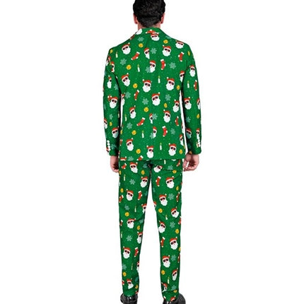 Widmann SRL Kostuum kerstmanprint Santa