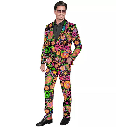 Widmann SRL Kostuum neon hippie