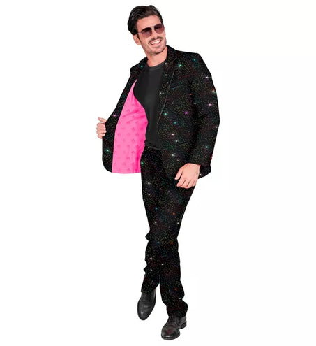 Widmann SRL Kostuum sprankelend zwart suit