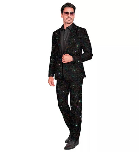 Widmann SRL Kostuum sprankelend zwart suit