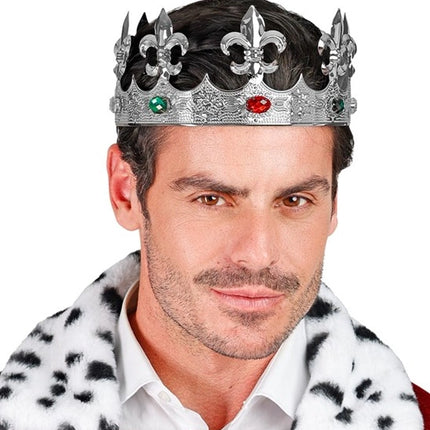 Widmann SRL Kroon metaal zilver met edelstenen haarband Yara