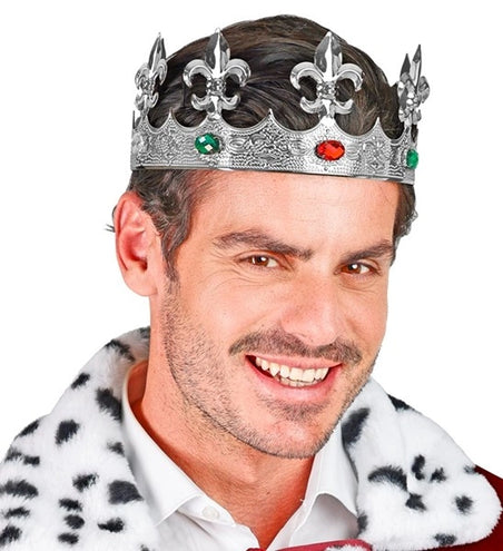 Widmann SRL Kroon metaal zilver met edelstenen haarband Yara