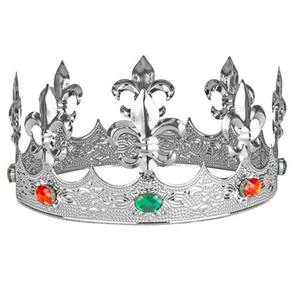 Widmann SRL Kroon metaal zilver met edelstenen haarband Yara