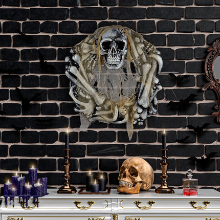 Widmann SRL Kroon schedels en botten met spinnen 50cm