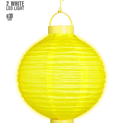 Widmann SRL Lampion Met Licht 30Cm Geel