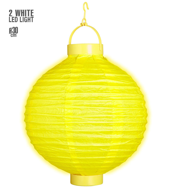 Widmann SRL Lampion Met Licht 30Cm Geel