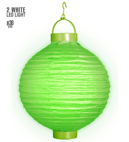 Widmann SRL Lampion Met Licht 30Cm Groen