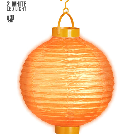Widmann SRL Lampion Met Licht 30Cm Oranje