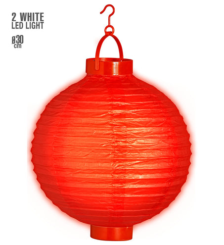 Widmann SRL Lampion Met Licht 30Cm Rood