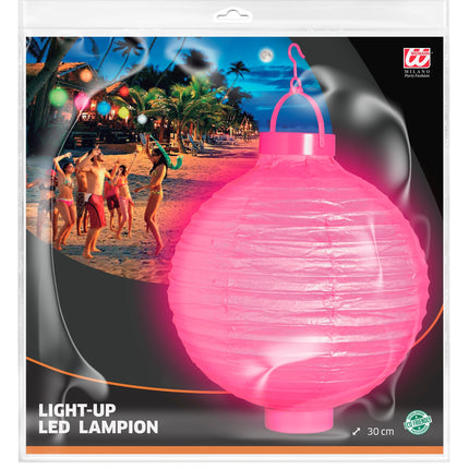 Widmann SRL Lampion Met Licht 30Cm Roze