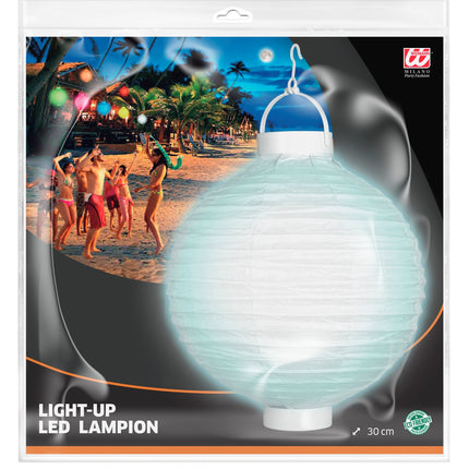 Widmann SRL Lampion Met Licht 30Cm Wit