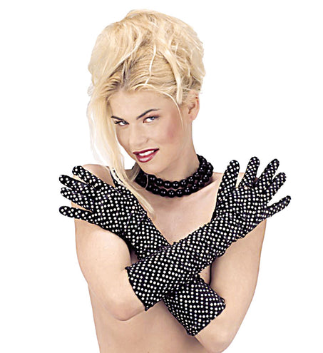 Widmann SRL Lange Handschoenen Fluweel Met Decoraties